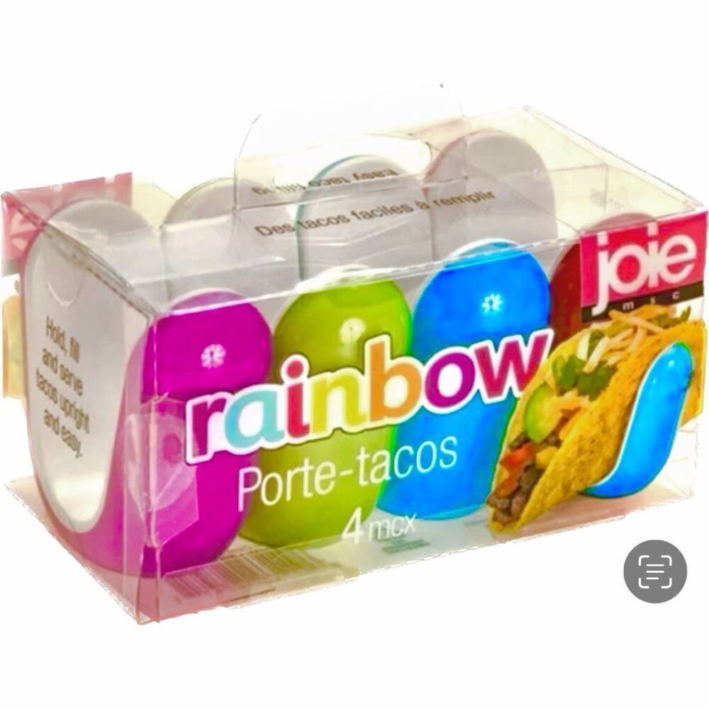 NWT JOIE Gorgeous 4pcs Rainbow 🌈 taco holders Set Porte Tacos BOA Free